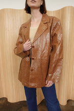 Load image into Gallery viewer, Vintage Deadstock Croc Embossed Leather Jacket
