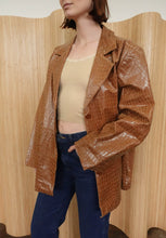 Load image into Gallery viewer, Vintage Deadstock Croc Embossed Leather Jacket
