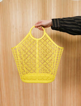 Load image into Gallery viewer, Vintage Italian Yellow Basket Bag
