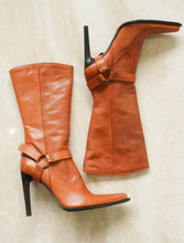 Load image into Gallery viewer, Vintage Deadstock Italian Cognac Leather Boots
