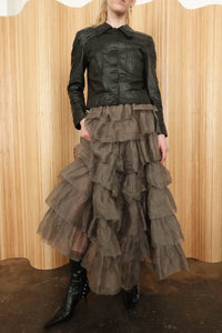 Vintage Deadstock Italian Designer Tiered Skirt