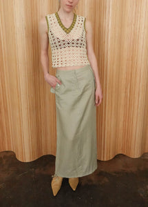 Vintage 90's CK Linen Maxi Skirt