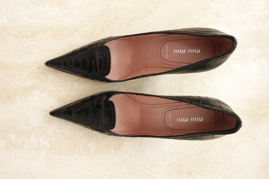 Vintage Black Miu Miu Pumps