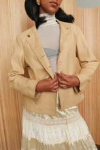 Load image into Gallery viewer, Vintage Beige Leather Jacket
