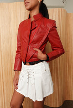 Load image into Gallery viewer, Vintage Red Leather Jacket
